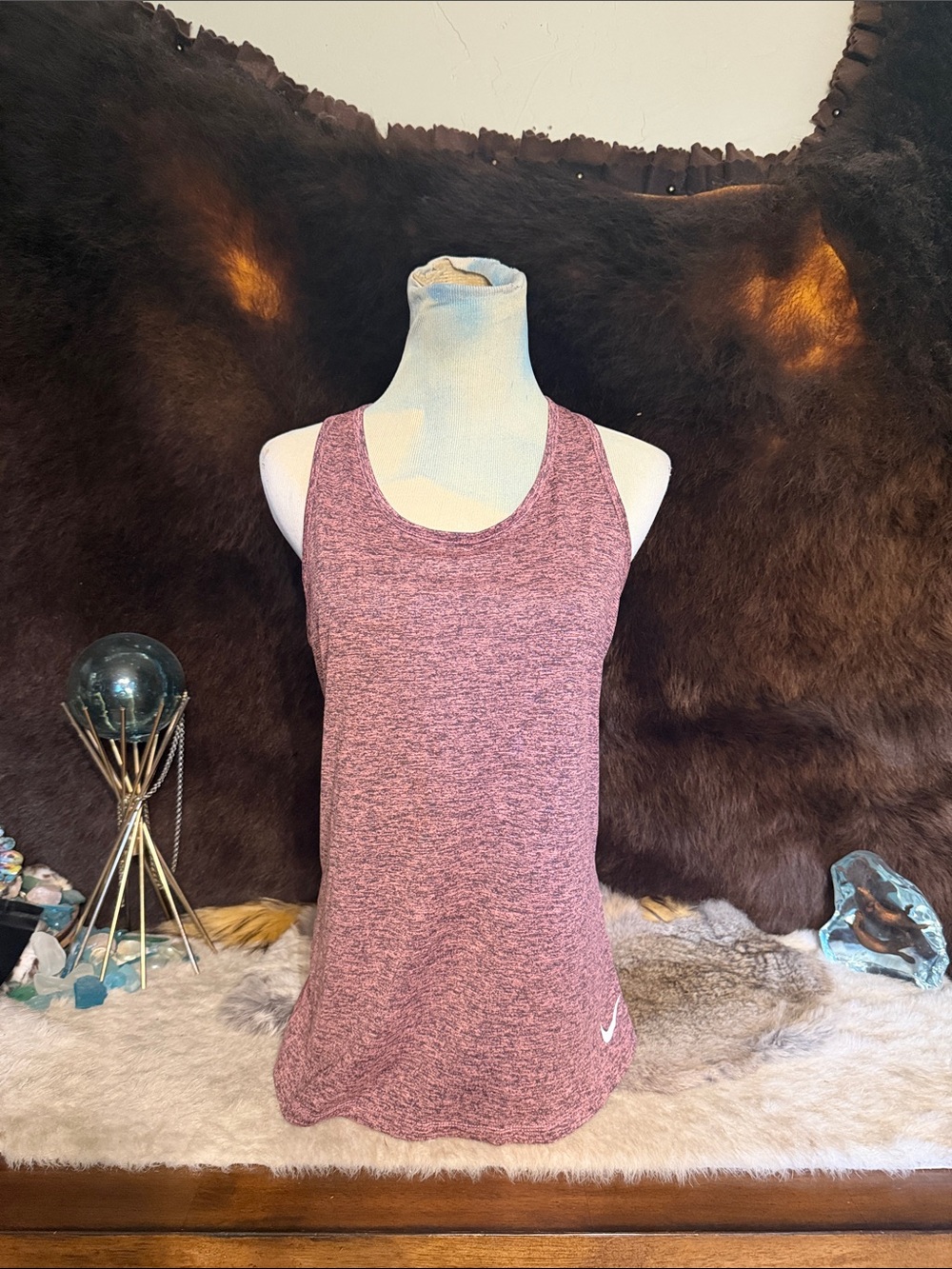 Nike Marled Dusty Rose Racerback Tank M (BK3)